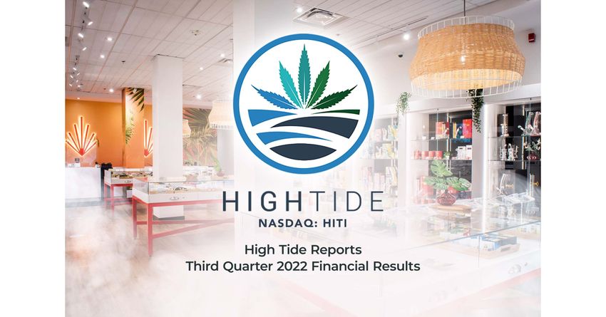 High Tide Reports Third Quarter 2022 Financial Results Featuring a 98% Increase in Revenue and Tenth Straight Quarter of Positive Adjusted EBITDA