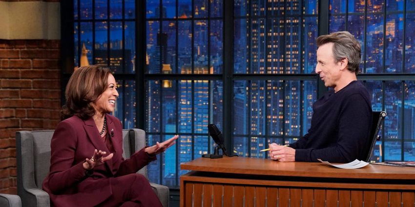  Kamala Harris talked marijuana decriminalization with Seth Meyers in her first late-night TV interview since becoming VP: ‘nobody should have to go to jail for smoking weed’