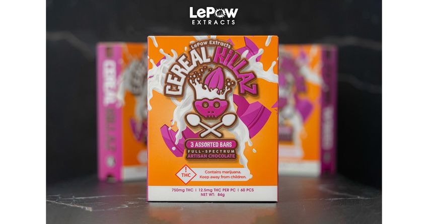  LePow Extracts Debuts New Cereal Killaz Chocolate Bars, Premium Edibles Infused with Full-Spectrum RSO