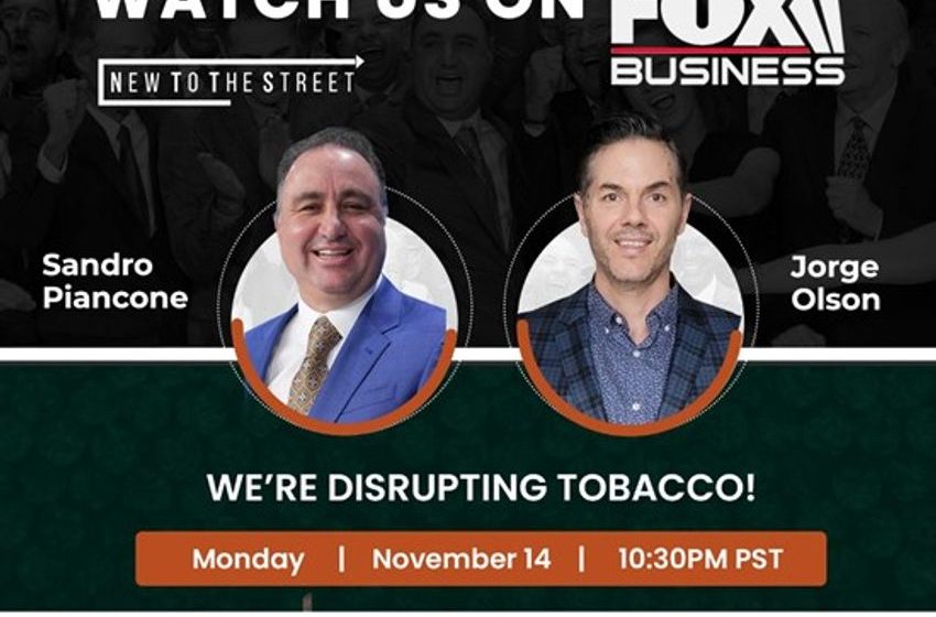  Hempacco’s Sandro Piancone and Jorge Olson Will Be Interviewed on Fox Business on Monday, November 14, at 10:30 pm PST – Yahoo Finance