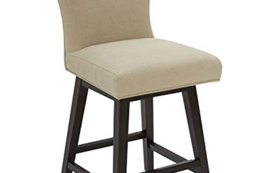  Amazon Brand – Stone & Beam Esme Memory-Swivel Counter-Height Barstool, 39.4″H, Hemp $39.75