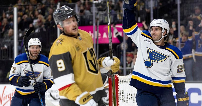  Blues win 3-2 to snap Golden Knights’ 9-game win streak