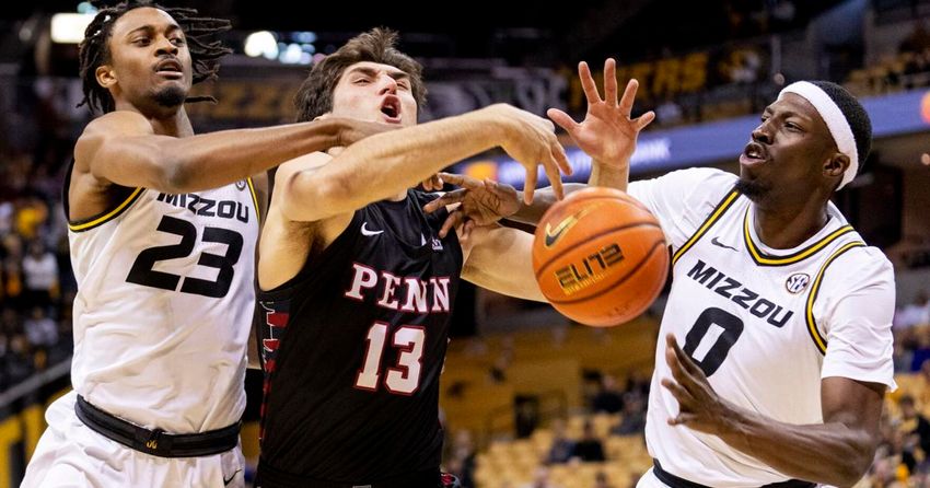  Noah Carter leads Mizzou men’s basketball, which narrowly beats Penn