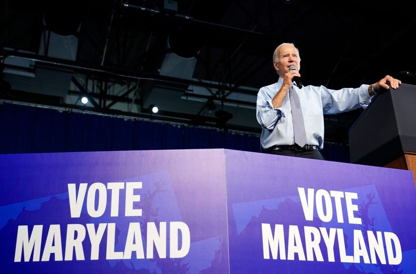  Biden closes out midterm campaign with standard themes and safe turf