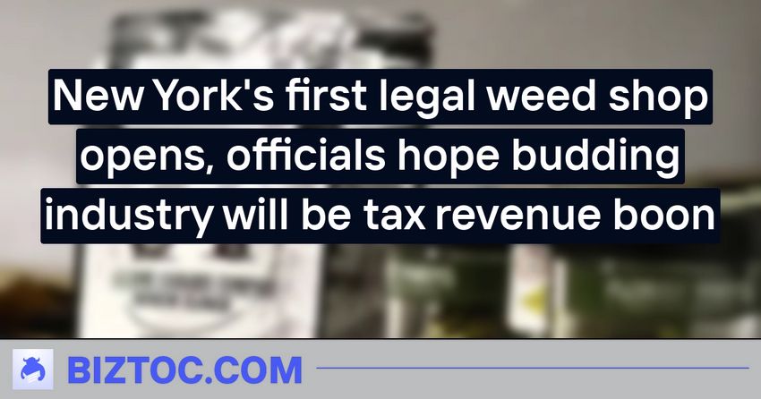  New York’s first legal weed shop opens, officials hope budding industry will be tax revenue boon