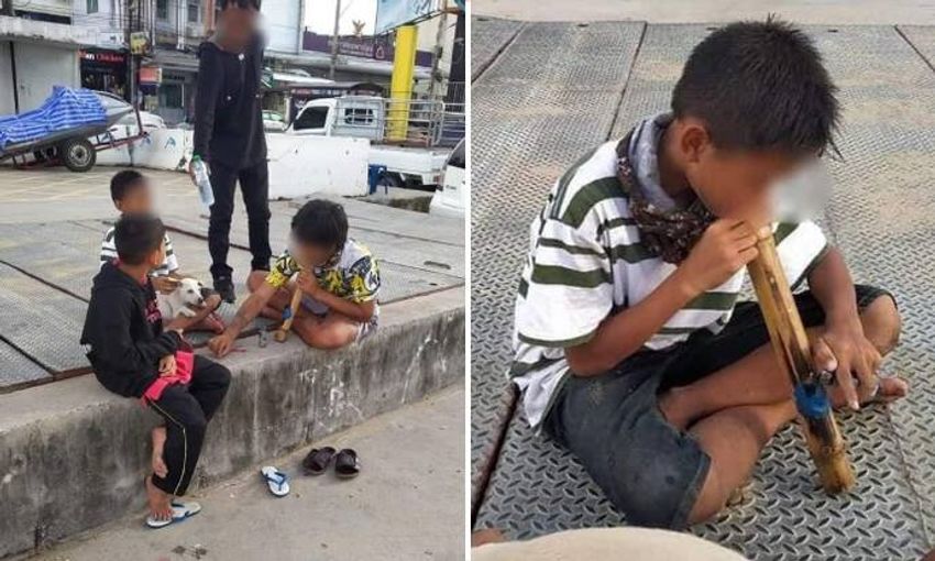  Boys smoking cannabis on Pattaya Beach: Thai health minister asks how kid can afford it