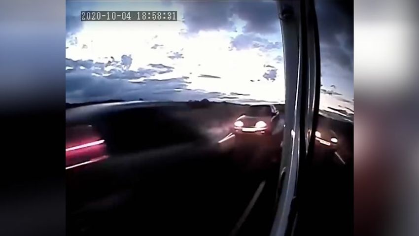  Drug-driver twice over limit crashes head-on into car in shocking dashcam footage