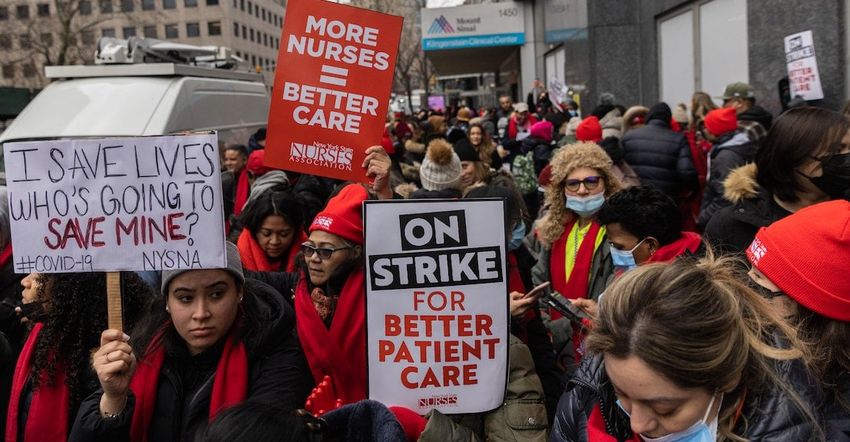  7,000 Nurses Go on Strike in New York City