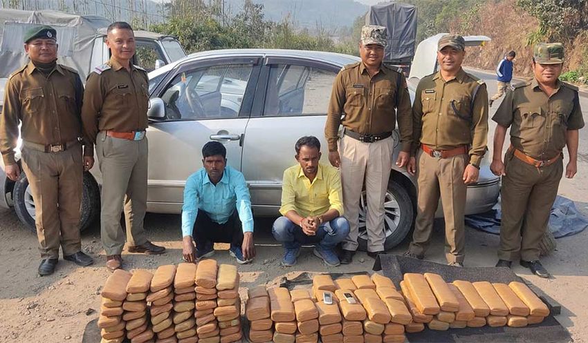  Two persons from Bihar arrested with 70 kgs ganja in Meghalaya