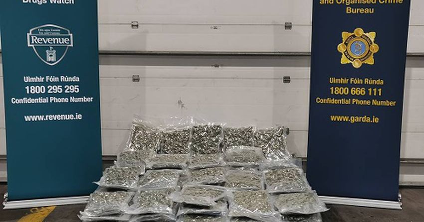  Man (40s) charged following €1.1m cannabis seizure in Kildare