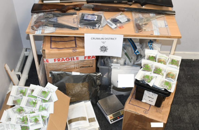  Cannabis herb worth €300,000 and firearms among seizures made during Dublin area searches