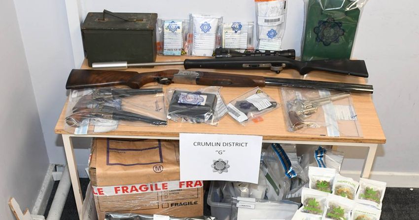  Seven suspected firearms seized in Dublin drug raids