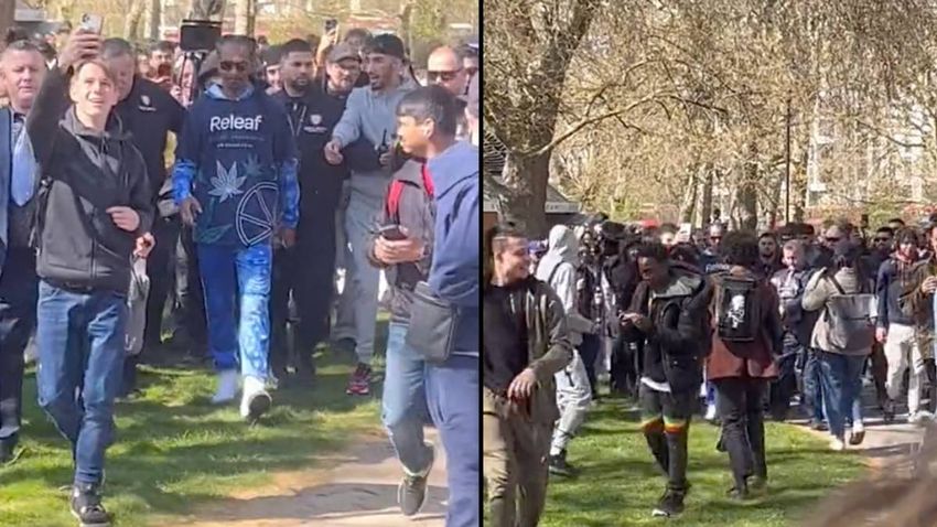  Crowds gathered at Hyde Park on 4/20 convinced Snoop Dogg just turned up to smoke weed