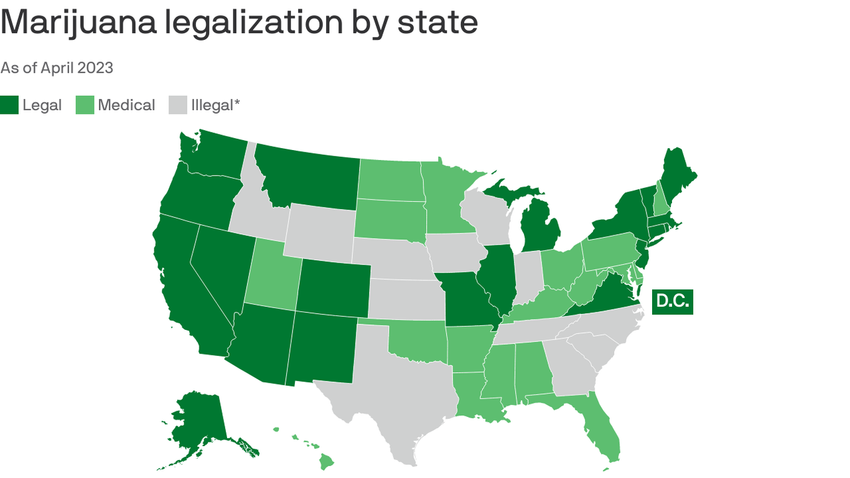  Where cannabis and medical marijuana are legal this 4/20