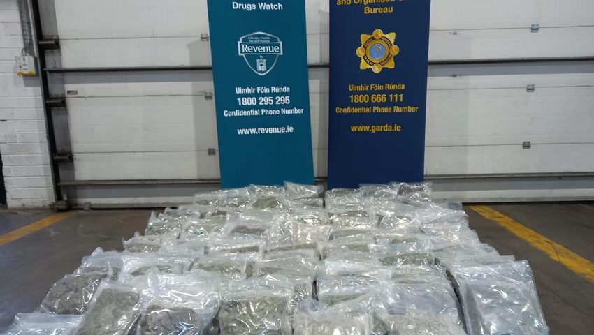  Two men arrested as part of €1.3m seizure of cannabis in suspected organised crime operation