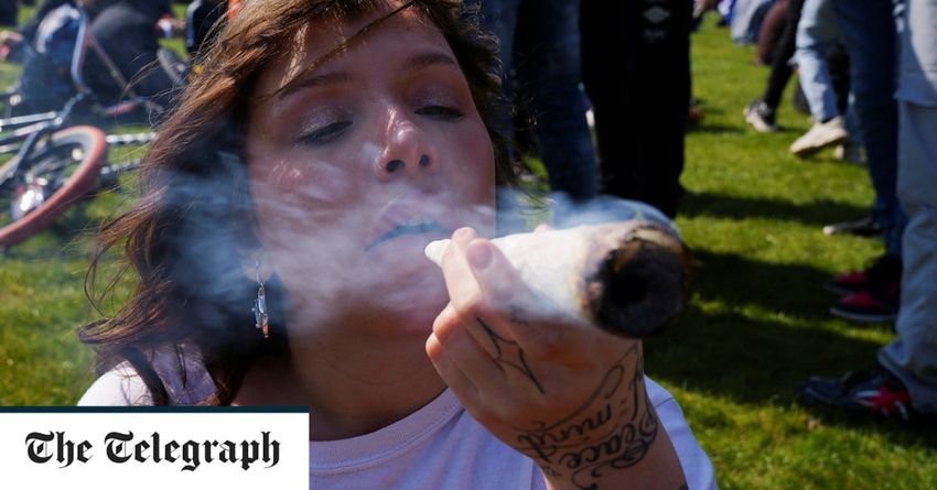  Cannabis smokers gather in Hyde Park for decriminalisation protest