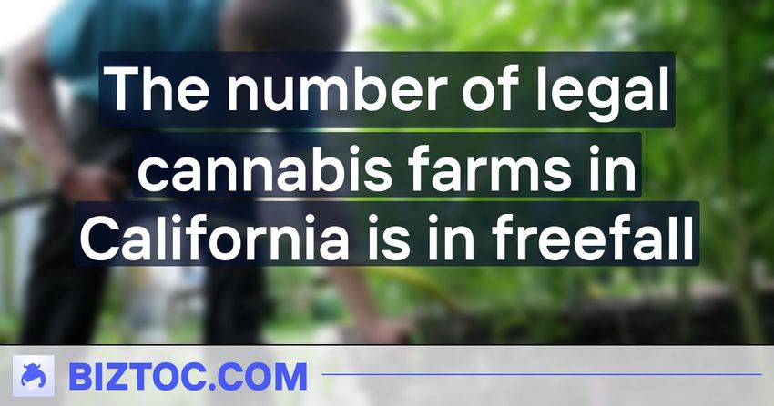  The number of legal cannabis farms in California is in freefall