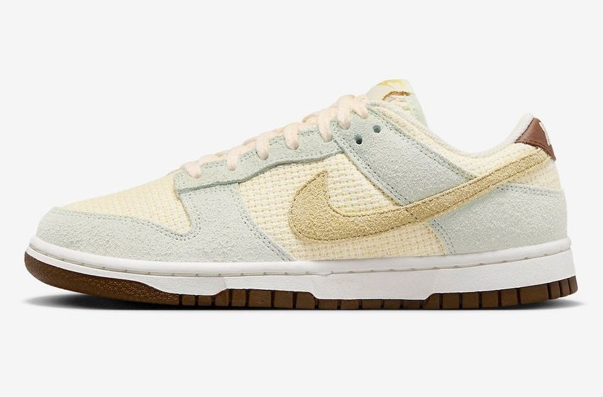  A Mix Of Materials Adorn This Nike Dunk Low