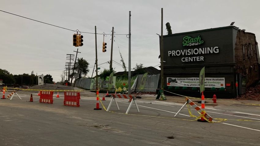  Detroit marijuana dispensary damaged after road buckled not allowed to reopen, state says