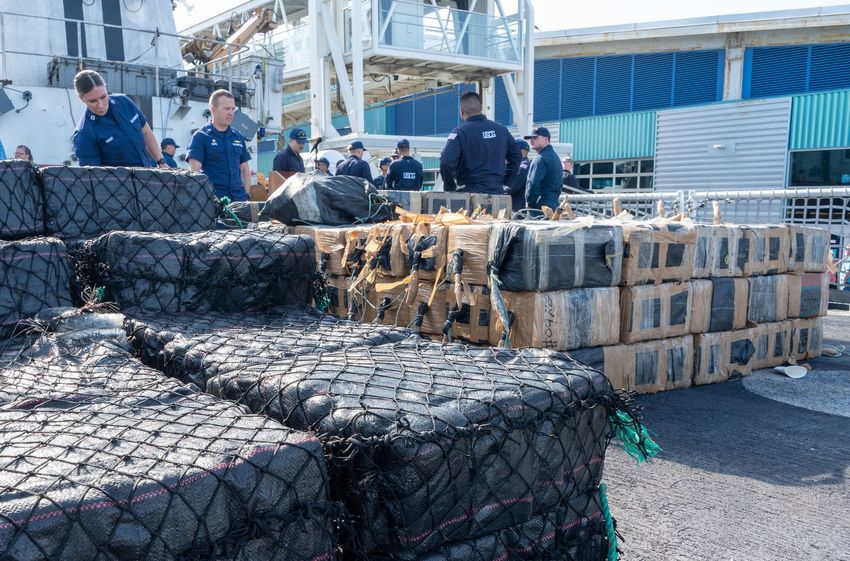  U.S. Coast Guard Offloads 5 Tons of Cocaine and Pot in San Diego