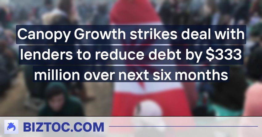 Canopy Growth strikes deal with lenders to reduce debt by $333 million over next six months