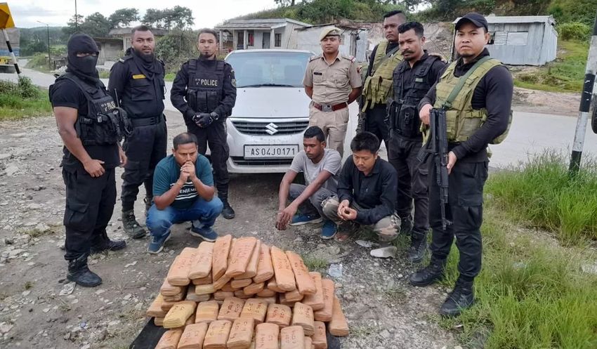  Three arrested with 69.19 kgs of Marijuana in East Jaintia Hills