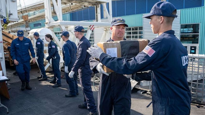  US Coast Guard offloads over $158 million in cocaine and marijuana in San Diego