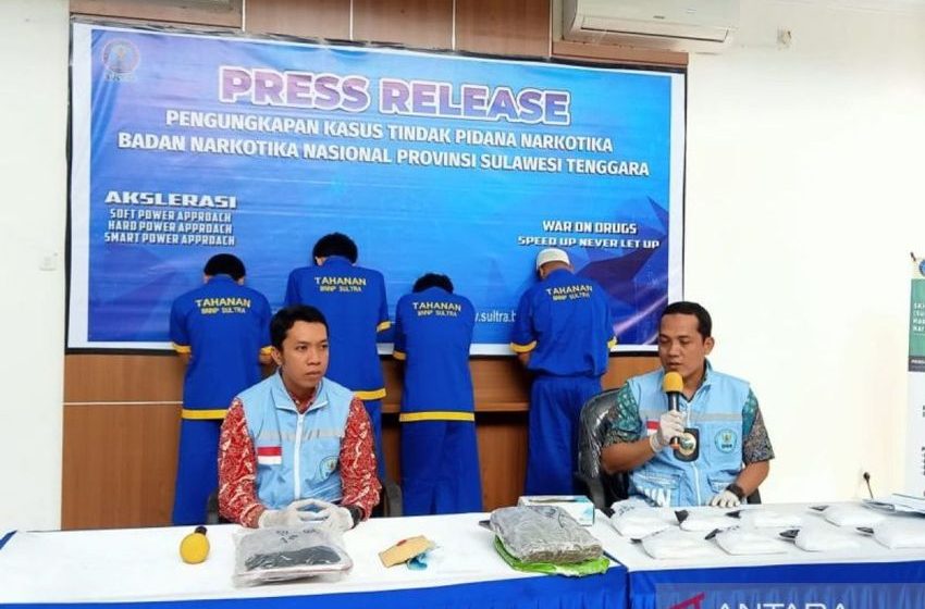  SE Sulawesi: BNN nabs four suspected drug traffickers