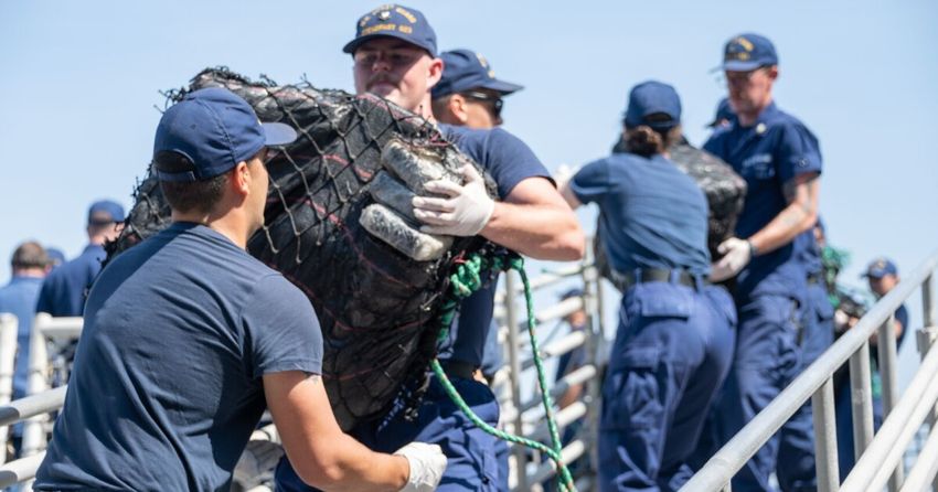  Coast Guard Cutter offloads drugs worth $158 million