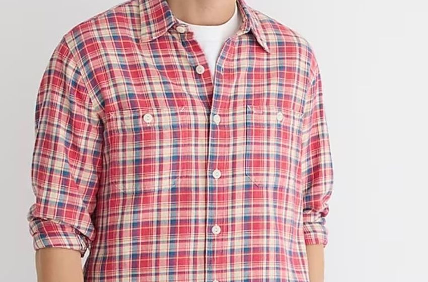  J.Crew Men’s Cotton-Hemp Blend Twill Shirt for $17 + free shipping