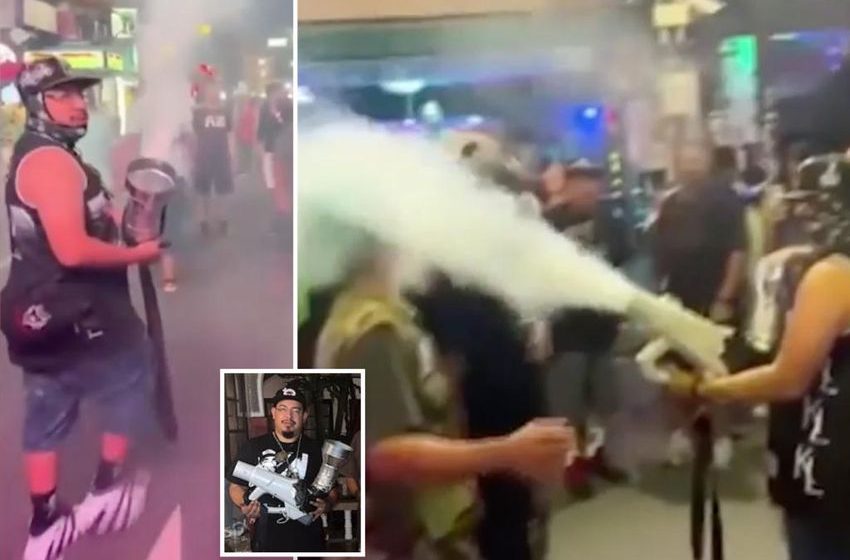  American tourist blasts fog of cannabis with ‘kush canon’ at Thai hotspot