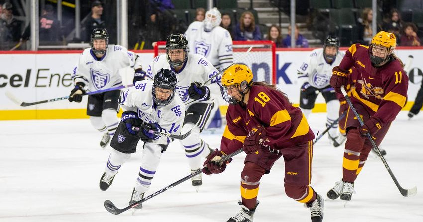  Gophers women’s hockey shuts out St. Thomas 8-0 at Xcel Energy Center