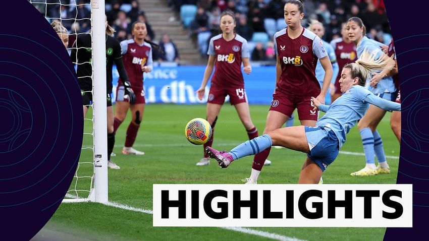  Highlights: Hemp double gives Man City win over Villa