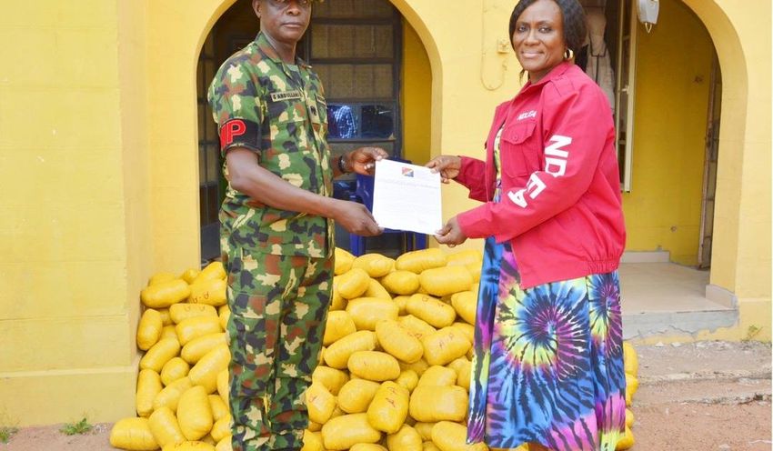  Army hands over seized 223kg cannabis to Ogun NDLEA