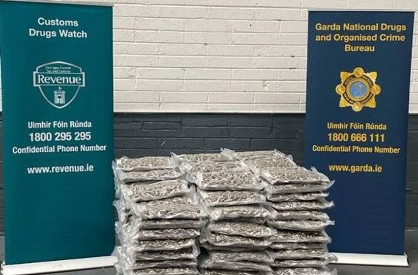  Two men (30s) arrested as gardaí seize cannabis worth €2.1m in Dublin