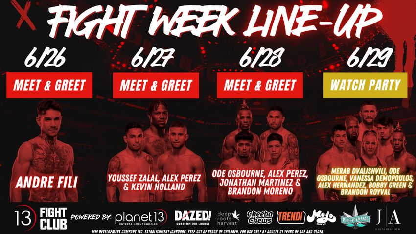  Planet 13 FIGHT CLUB to Launch at the Planet 13 Entertainment Complex, Featuring Exclusive Meet & Greets and Watch Party with MMA Stars during International Fight Week