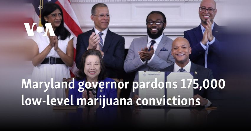  Maryland governor pardons 175,000 low-level marijuana convictions