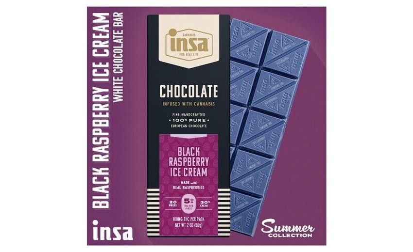 Ice Cream-Inspired Cannabis Candies – Insa Black Raspberry Ice Cream Chocolate Has a Purplish Hue (TrendHunter.com)