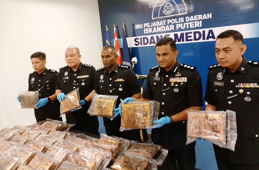  Police seize over 60kg of cannabis, arrest suspected trafficker in Iskandar Puteri