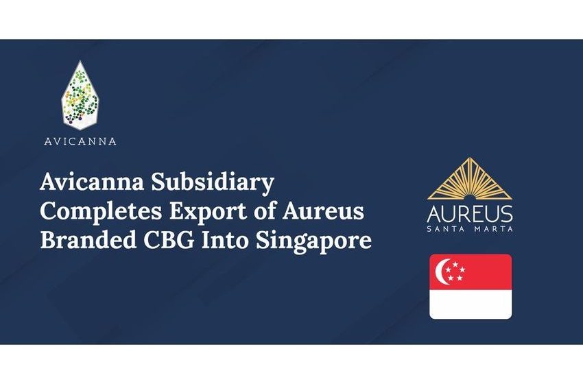  Avicanna Subsidiary Completes Export of Aureus Branded CBG into Singapore