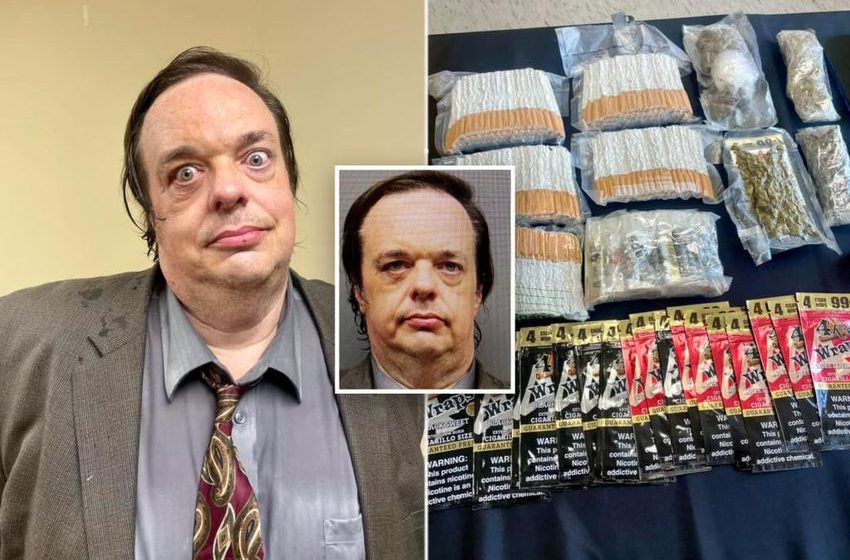  Bug-eyed Mississippi attorney looks soaking wet after he’s arrested for smuggling phones, drugs into prison