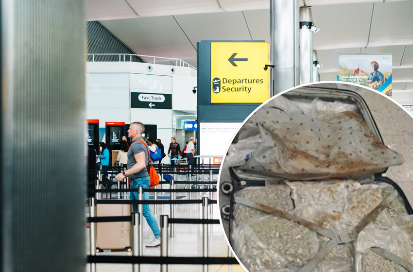  Father arrested trying to smuggle 100 kilos of cannabis through Heathrow Airport with his two children in tow