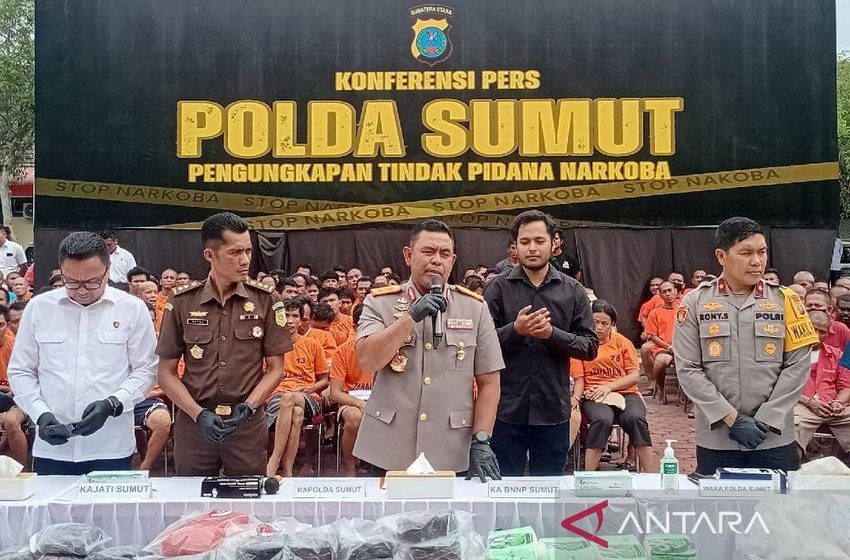  N Sumatra police nab 713 drug offenders in August-September crackdown