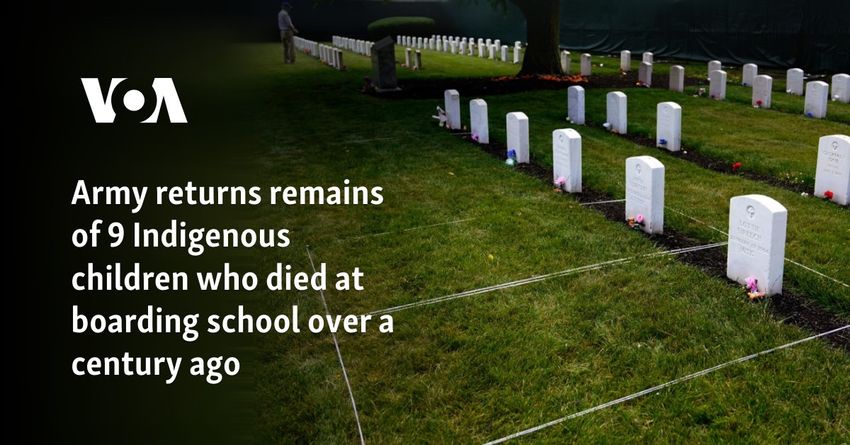  Army returns remains of 9 Indigenous children who died at boarding school over a century ago