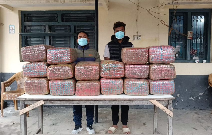  161 kg marijuana confiscated from truck in Parsa, two arrested