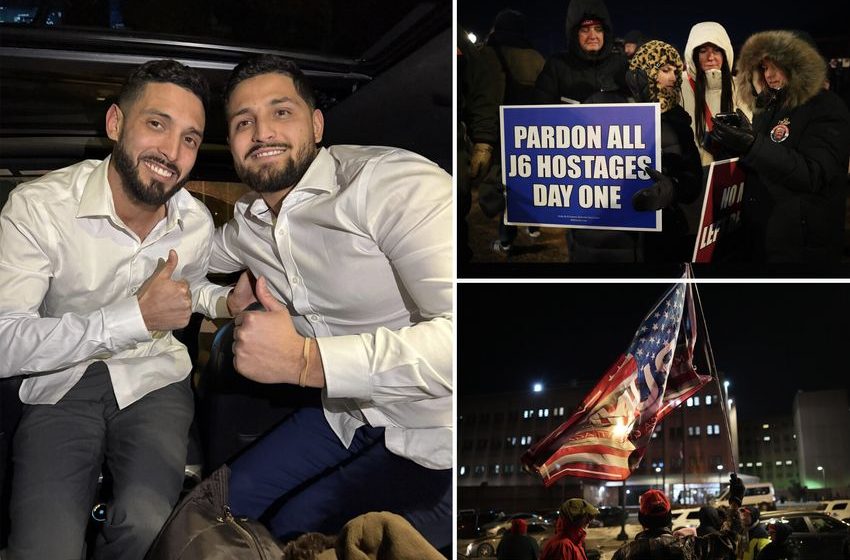  First two pardoned Jan. 6th prisoners of war patriots are back on the streets to show their love [Followup]