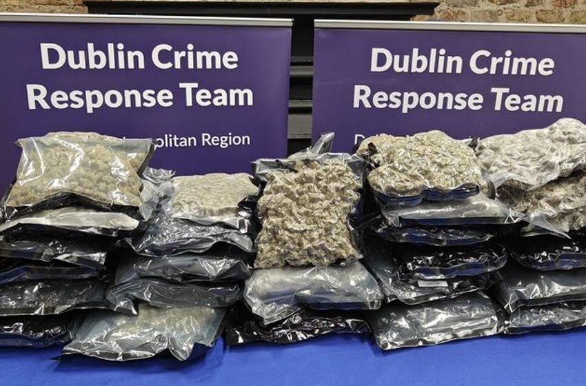  Man (20s) arrested after €300,000 of cannabis in vacuum-sealed packages seized in Dublin