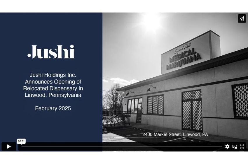  Jushi Holdings Inc. Announces Opening of Relocated Dispensary in Linwood, Pennsylvania through its Subsidiary, Franklin Bioscience – SE LLC