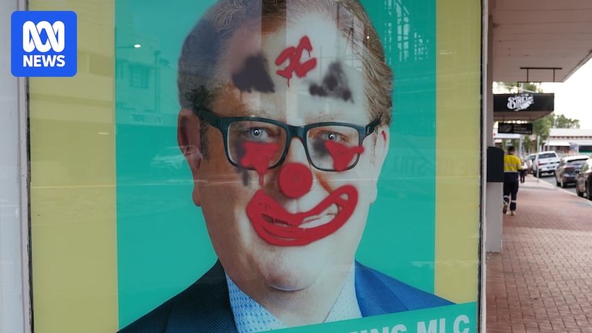  ‘Aussie’ Trump made to look like Nazi clown in graffiti attack