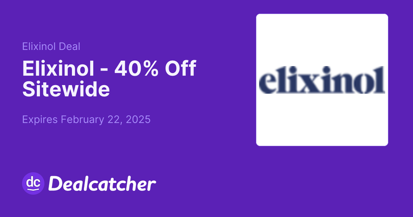  Elixinol – 40% Off Sitewide